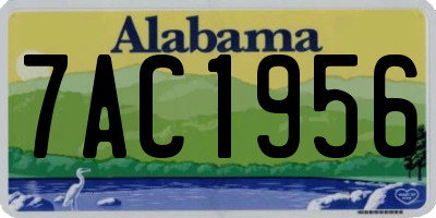 AL license plate 7AC1956