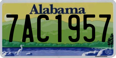 AL license plate 7AC1957