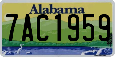 AL license plate 7AC1959