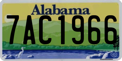 AL license plate 7AC1966