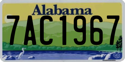 AL license plate 7AC1967