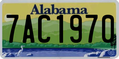AL license plate 7AC1970
