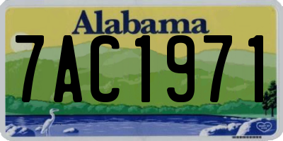 AL license plate 7AC1971