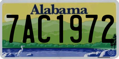 AL license plate 7AC1972