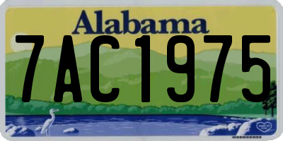 AL license plate 7AC1975