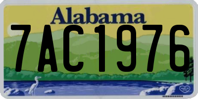 AL license plate 7AC1976