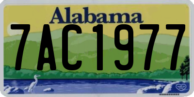 AL license plate 7AC1977