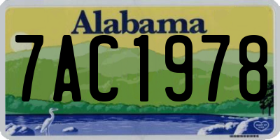 AL license plate 7AC1978