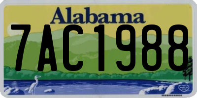 AL license plate 7AC1988