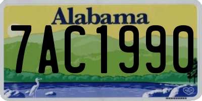 AL license plate 7AC1990