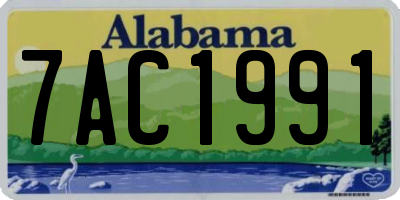 AL license plate 7AC1991