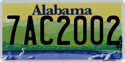 AL license plate 7AC2002