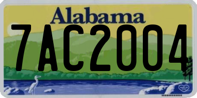 AL license plate 7AC2004