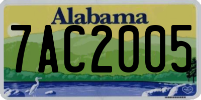 AL license plate 7AC2005