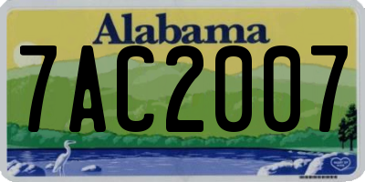 AL license plate 7AC2007