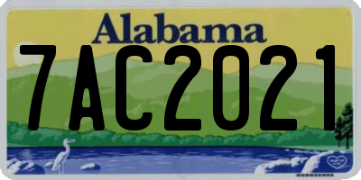 AL license plate 7AC2021