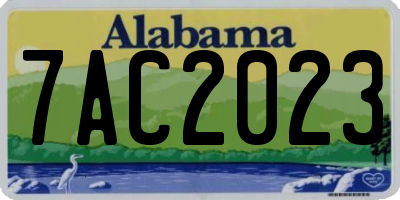 AL license plate 7AC2023
