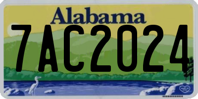 AL license plate 7AC2024