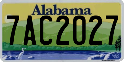 AL license plate 7AC2027