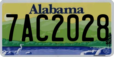 AL license plate 7AC2028