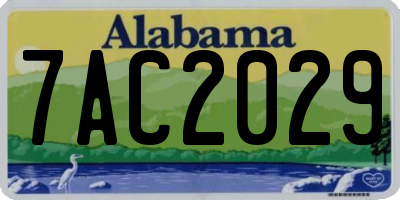 AL license plate 7AC2029
