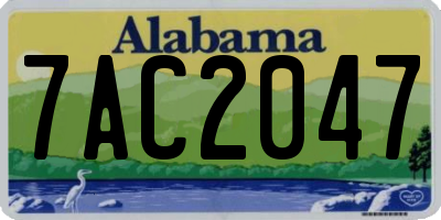AL license plate 7AC2047