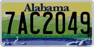 AL license plate 7AC2049