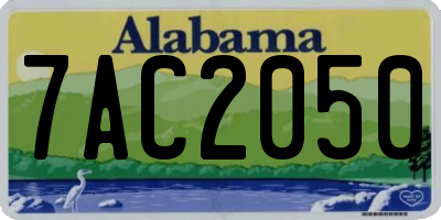 AL license plate 7AC2050