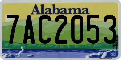 AL license plate 7AC2053