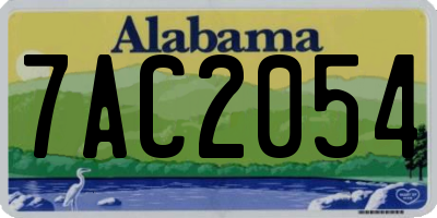 AL license plate 7AC2054