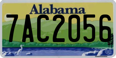 AL license plate 7AC2056