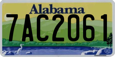 AL license plate 7AC2061