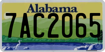 AL license plate 7AC2065
