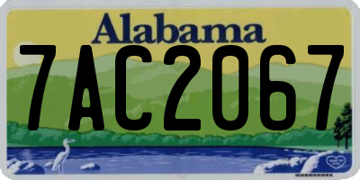 AL license plate 7AC2067