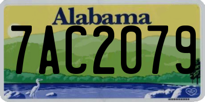 AL license plate 7AC2079