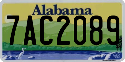 AL license plate 7AC2089
