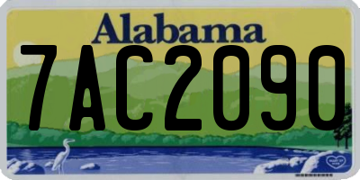 AL license plate 7AC2090
