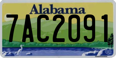 AL license plate 7AC2091