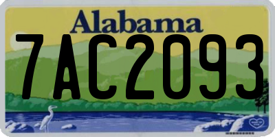 AL license plate 7AC2093