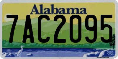 AL license plate 7AC2095