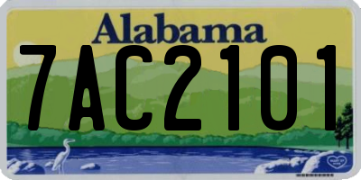 AL license plate 7AC2101