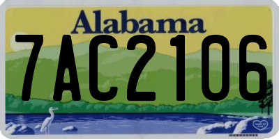 AL license plate 7AC2106