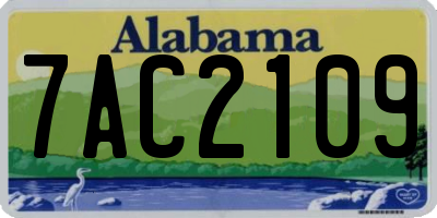 AL license plate 7AC2109