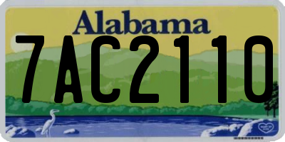 AL license plate 7AC2110