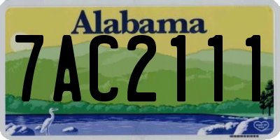 AL license plate 7AC2111