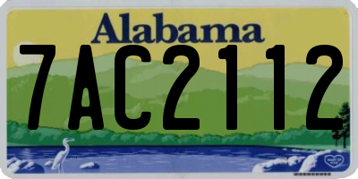 AL license plate 7AC2112