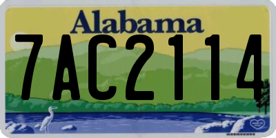 AL license plate 7AC2114