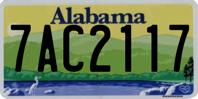 AL license plate 7AC2117