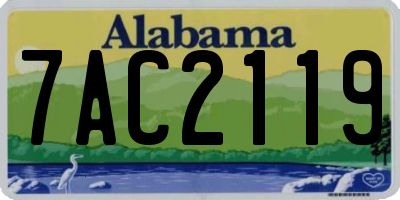 AL license plate 7AC2119