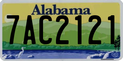 AL license plate 7AC2121